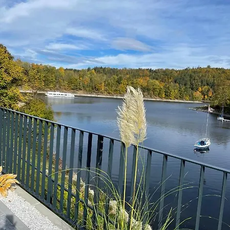 شقة Saaldorf-ferienhaus Mit 6 45qm-120qm Direkt Am Thueringer Meer-bleilochtalsperre باد لوبنشتاين